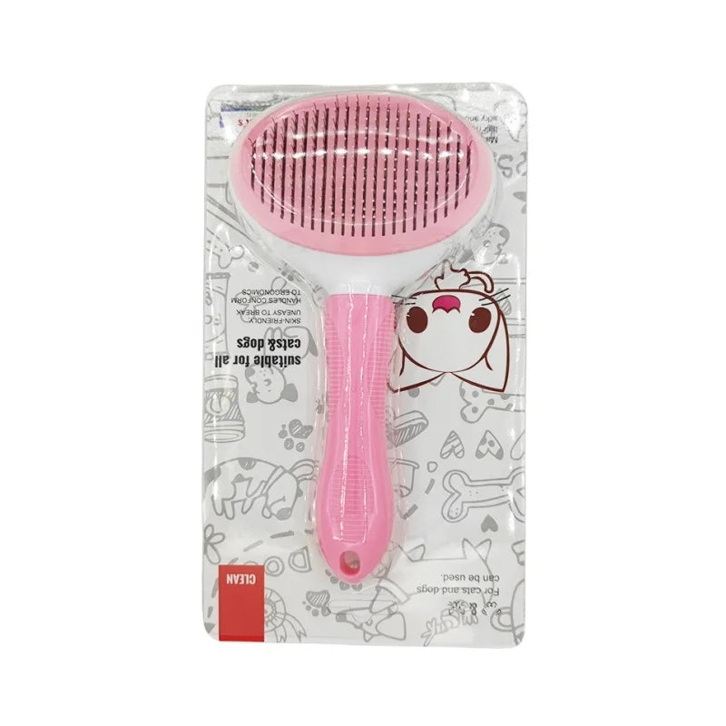 Brosse Auto-Nettoyante Anti-Poils pour Chats et Chiens